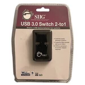 SIIG USB 3.0 Switch Job Port Splitter 2-to-1 (JU-SW0012-S1) BRAND NEW!